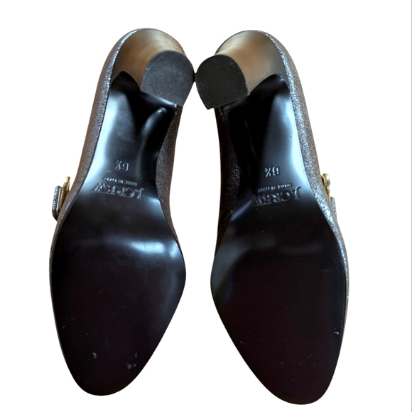 J. Crew Crackle Metallic Leather Mary Jane Pump Size 6.5 - Picture 9 of 13
